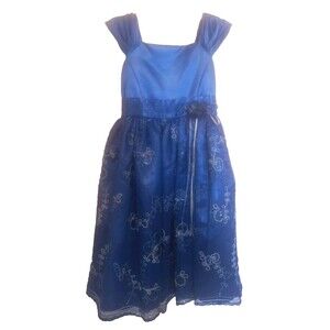 Princess Kloset Sapphire Blue Beaded Pageant Party Dress Girl 8
